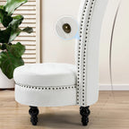 Lot de 2 chaises d'appoint hautes avec rangement, sans accoudoirs en velours, plusieurs coloris