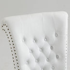 Lot de 2 chaises d'appoint hautes avec rangement, sans accoudoirs en velours, plusieurs coloris