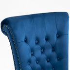 Lot de 2 chaises d'appoint hautes avec rangement, sans accoudoirs en velours, plusieurs coloris