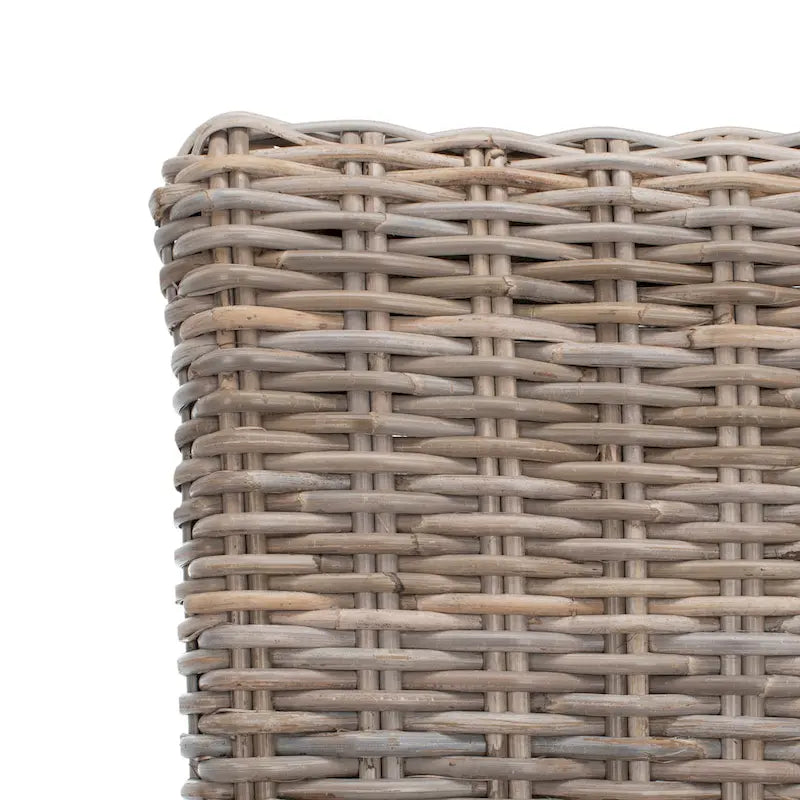 Sherryl Chaise de salle à manger inachevée en osier naturel (Lot de 2) - 48,26 cm L x 58,42 cm P x 106,68 cm H