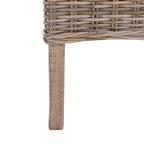 Sherryl Chaise de salle à manger inachevée en osier naturel (Lot de 2) - 48,26 cm L x 58,42 cm P x 106,68 cm H