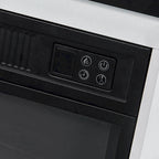 Meuble TV de 68 pouces avec portes coulissantes façon grange et insert de cheminée électrique de 23 pouces