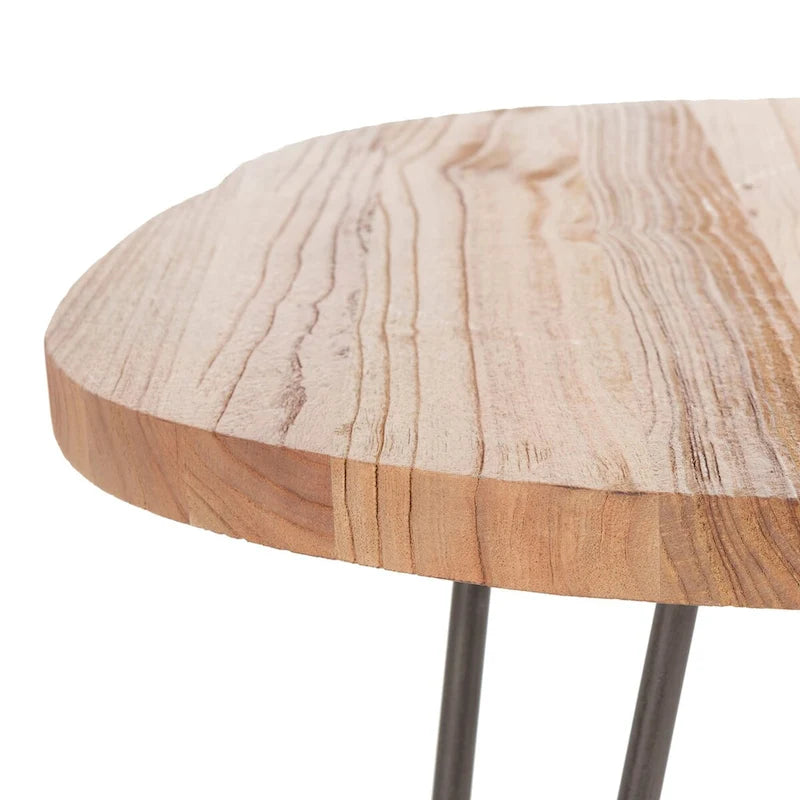 Table basse à bord live edge - 90 cm x 90 cm x 45 cm