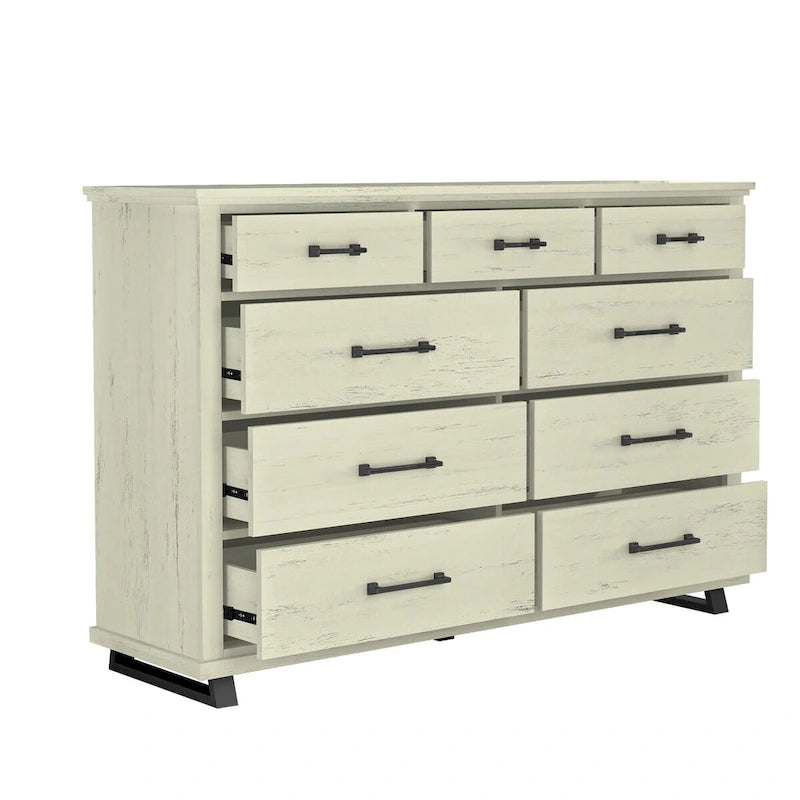 Ensemble de chambre 2 pièces - Commode à 5 tiroirs et commode à 9 tiroirs
