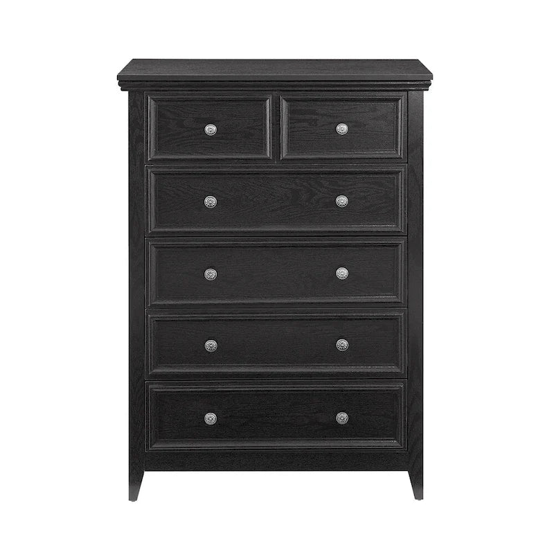 Commode à 6 tiroirs avec poignées métalliques
