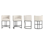 Tabouret de bar moderne de 66 cm de hauteur de comptoir, lot de 4 avec structure en métal