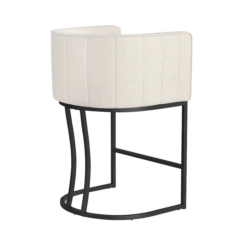 Tabouret de bar moderne de 66 cm de hauteur de comptoir, lot de 4 avec structure en métal