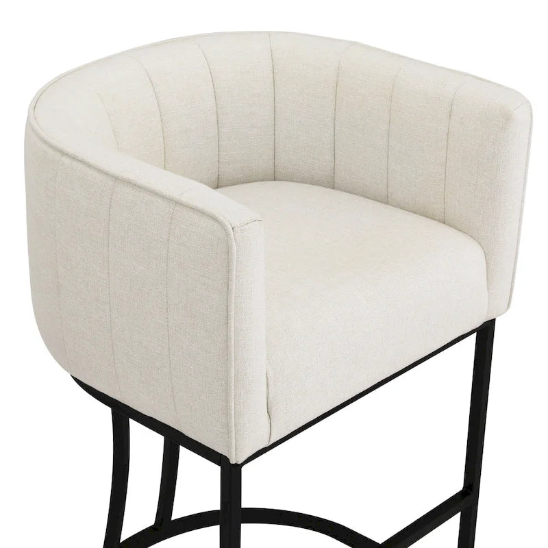 Tabouret de bar moderne de 66 cm de hauteur de comptoir, lot de 4 avec structure en métal