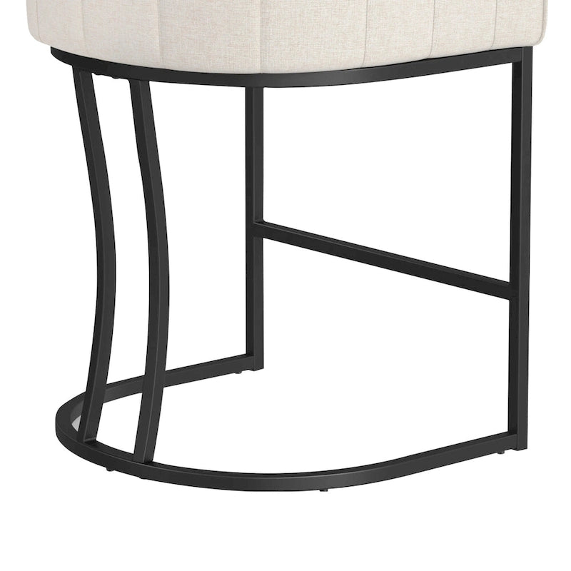 Tabouret de bar moderne de 66 cm de hauteur de comptoir, lot de 4 avec structure en métal