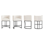 Tabouret de bar moderne de 66 cm de hauteur de comptoir, lot de 4 avec structure en métal