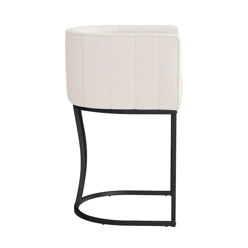 Tabouret de bar moderne de 66 cm de hauteur de comptoir, lot de 4 avec structure en métal