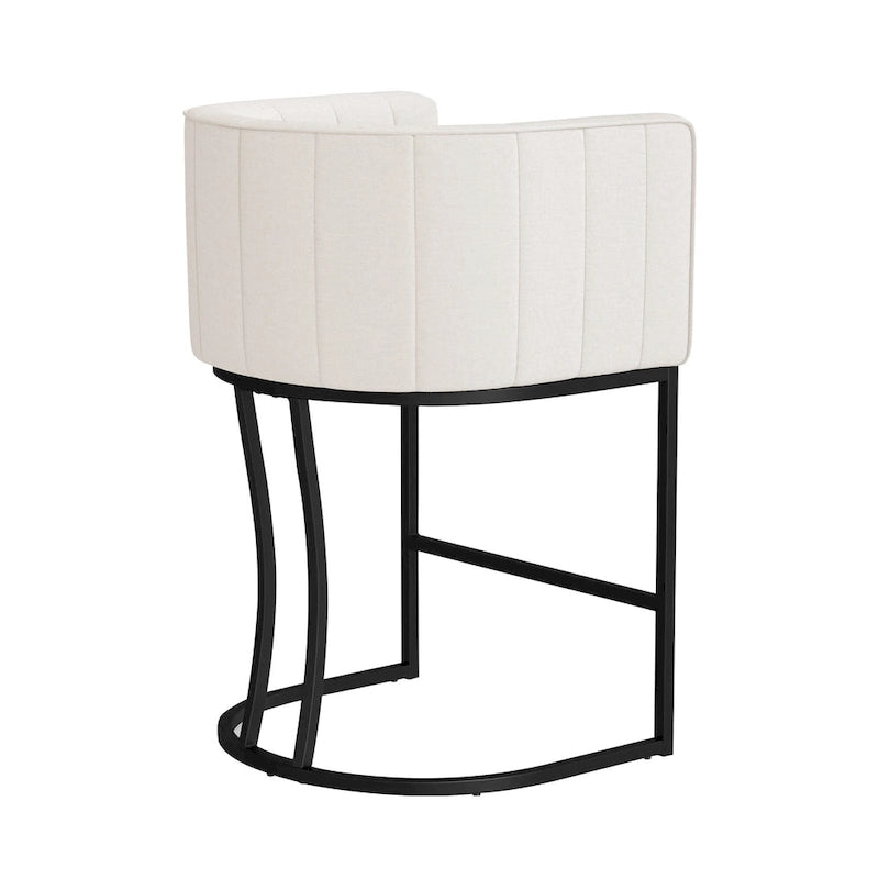 Tabouret de bar moderne de 66 cm de hauteur de comptoir, lot de 4 avec structure en métal