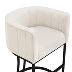 Tabouret de bar moderne de 66 cm de hauteur de comptoir, lot de 4 avec structure en métal