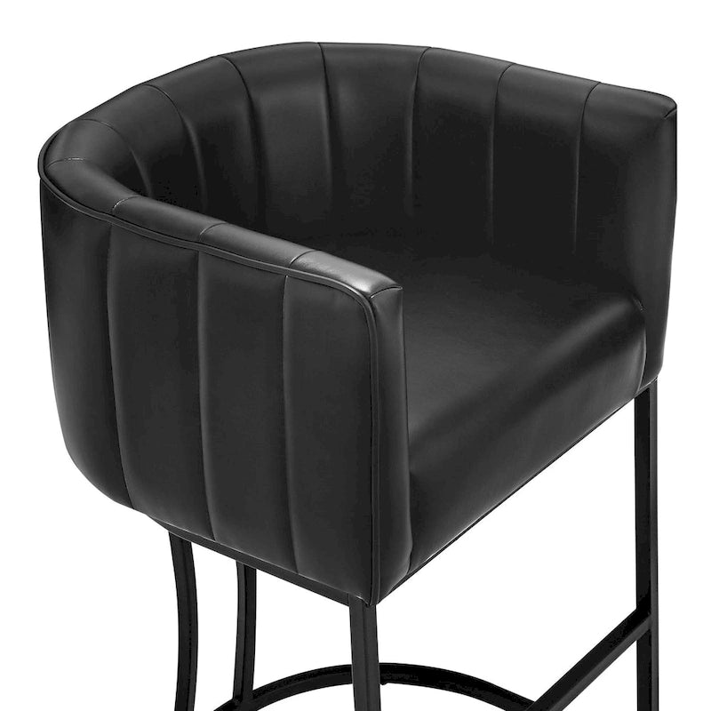 Tabouret de bar moderne de 66 cm de hauteur de comptoir, lot de 4 avec structure en métal
