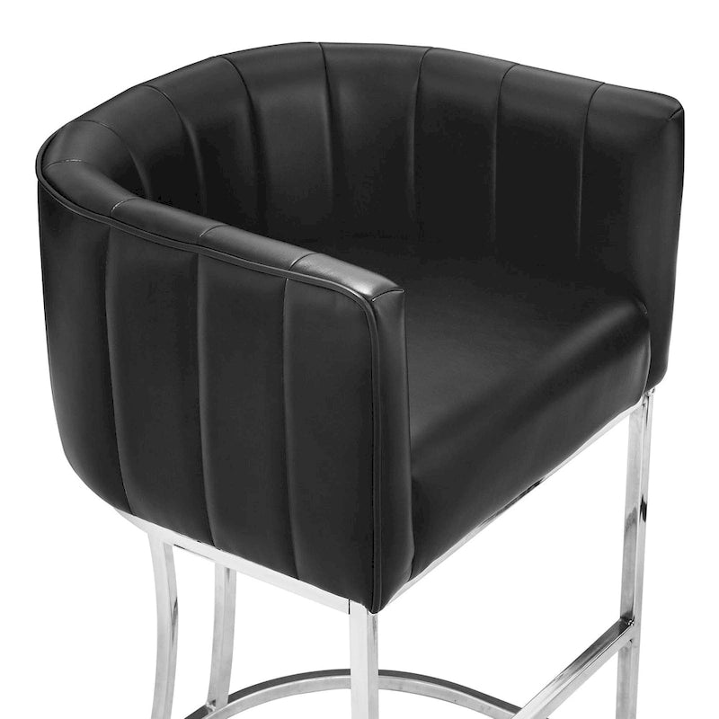 Tabouret de bar moderne de 66 cm de hauteur de comptoir, lot de 4 avec structure en métal
