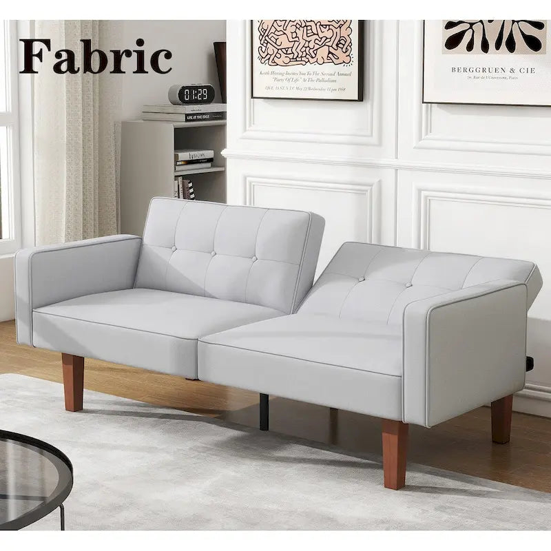 Canapé-lit futon convertible avec dossier réglable