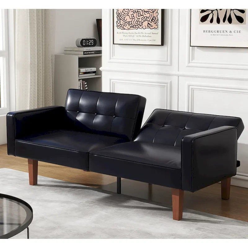 Canapé-lit futon convertible avec dossier réglable