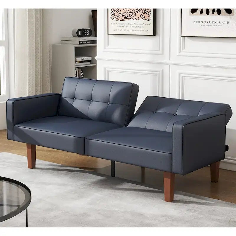 Canapé-lit futon convertible avec dossier réglable