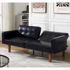 Canapé-lit futon convertible avec dossier réglable