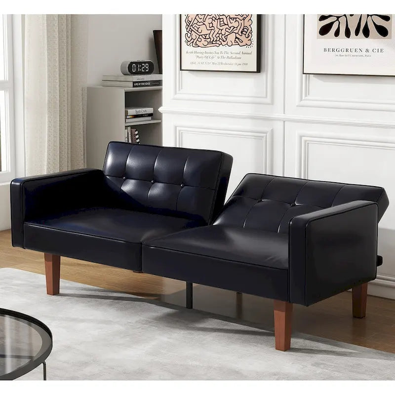 Canapé-lit futon convertible avec dossier réglable