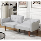 Canapé-lit futon convertible avec dossier réglable