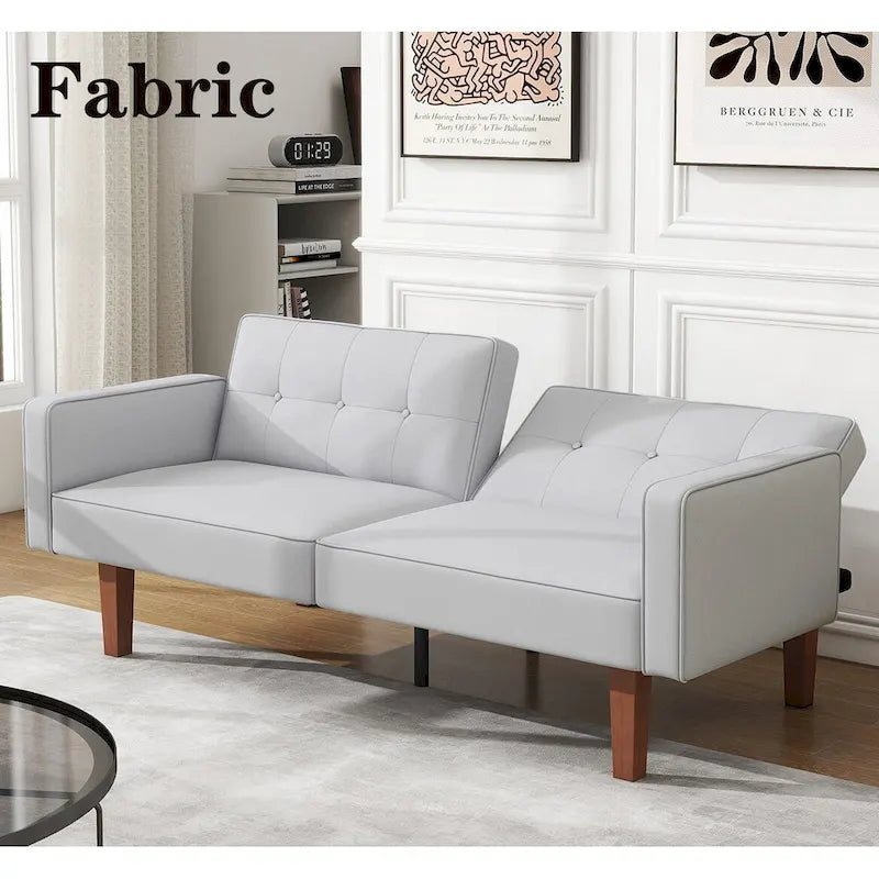 Canapé-lit futon convertible avec dossier réglable