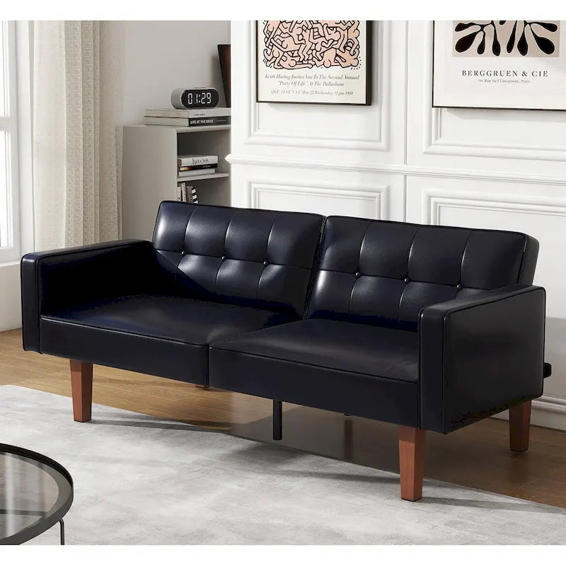 Canapé-lit futon convertible avec dossier réglable