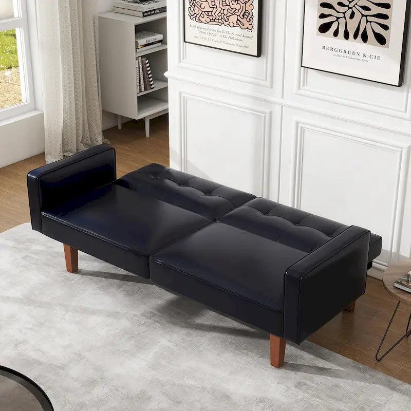 Canapé-lit futon convertible avec dossier réglable