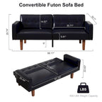 Canapé-lit futon convertible avec dossier réglable