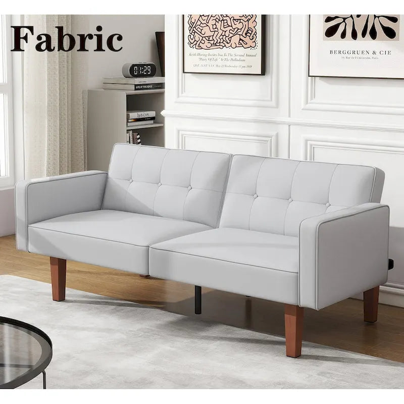 Canapé-lit futon convertible avec dossier réglable