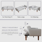 Canapé-lit futon convertible avec dossier réglable