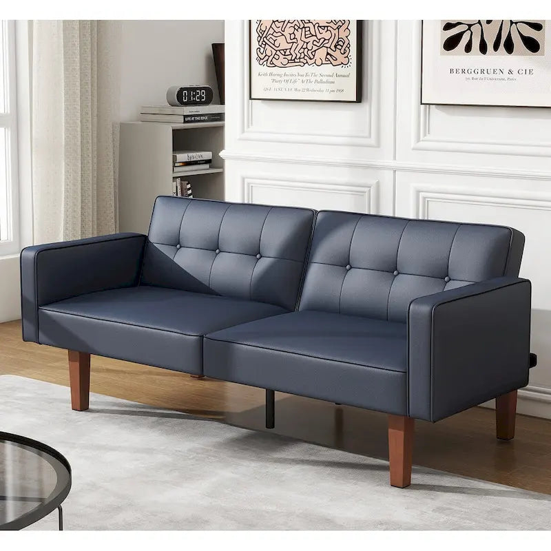 Canapé-lit futon convertible avec dossier réglable