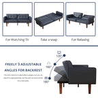 Canapé-lit futon convertible avec dossier réglable