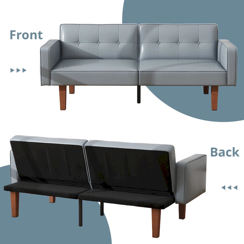 Canapé-lit futon convertible avec dossier réglable