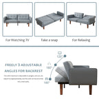 Canapé-lit futon convertible avec dossier réglable