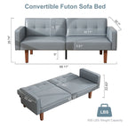 Canapé-lit futon convertible avec dossier réglable