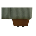 Canapé d'angle en velours côtelé 6 places en forme de U avec poufs