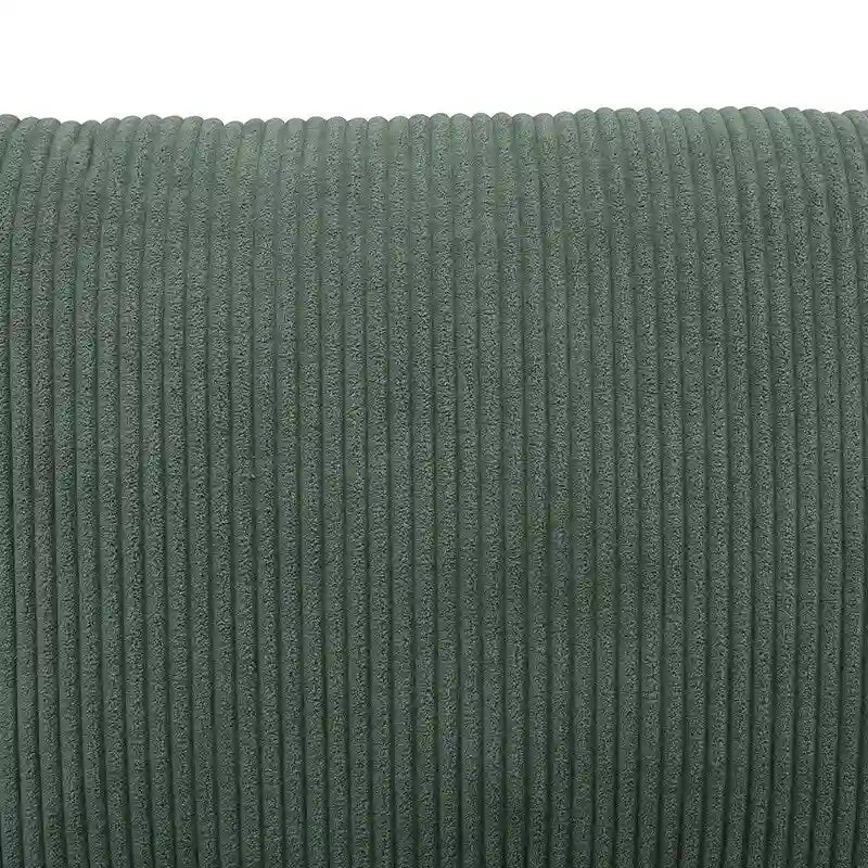 Canapé d'angle en velours côtelé 6 places en forme de U avec poufs