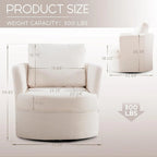 Fauteuil pivotant avec coussin