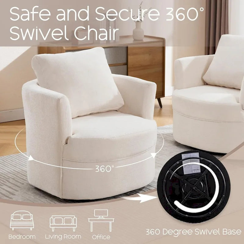 Fauteuil pivotant avec coussin