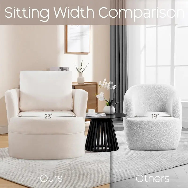 Fauteuil pivotant avec coussin