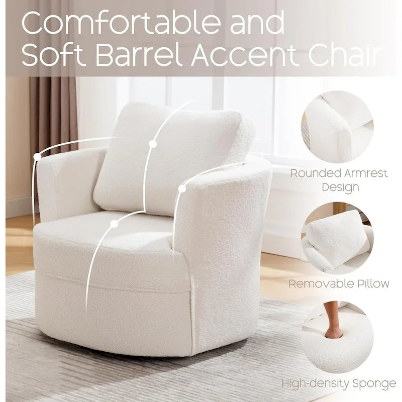 Fauteuil pivotant avec coussin