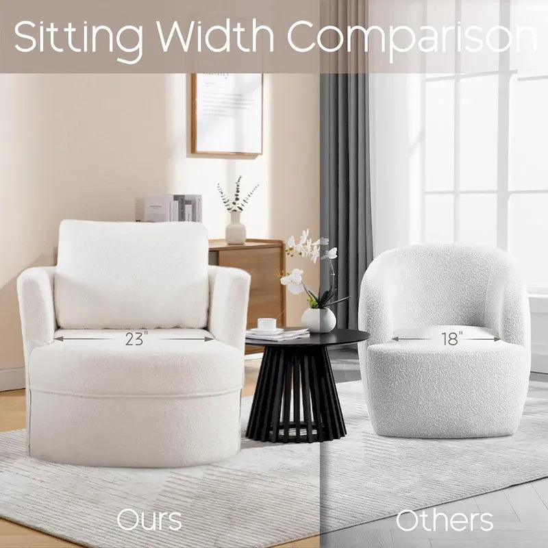 Fauteuil pivotant avec coussin