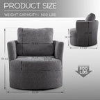 Fauteuil pivotant avec coussin