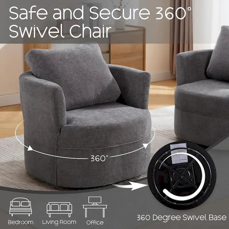 Fauteuil pivotant avec coussin