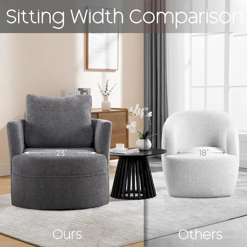 Fauteuil pivotant avec coussin