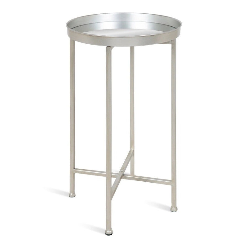 Table d'appoint pliante ronde en métal – 14x14x25.75