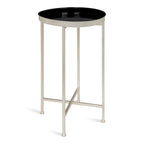 Table d'appoint pliante ronde en métal – 14x14x25.75
