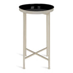Table d'appoint pliante ronde en métal – 14x14x25.75
