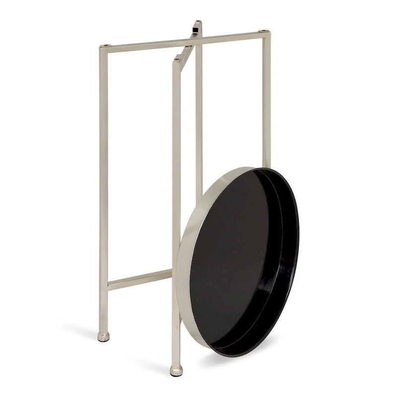 Table d'appoint pliante ronde en métal – 14x14x25.75